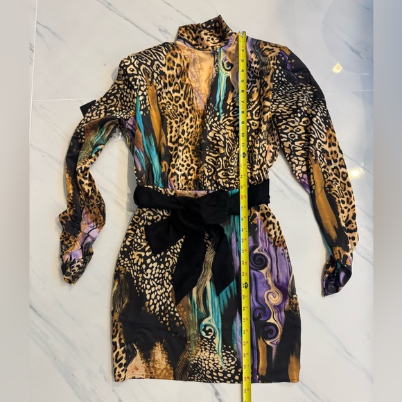 Guess by Marciano Purfecrion Print Dress Night Train Animal Size US 2/ EU 38 NWT - Picture 11 of 16